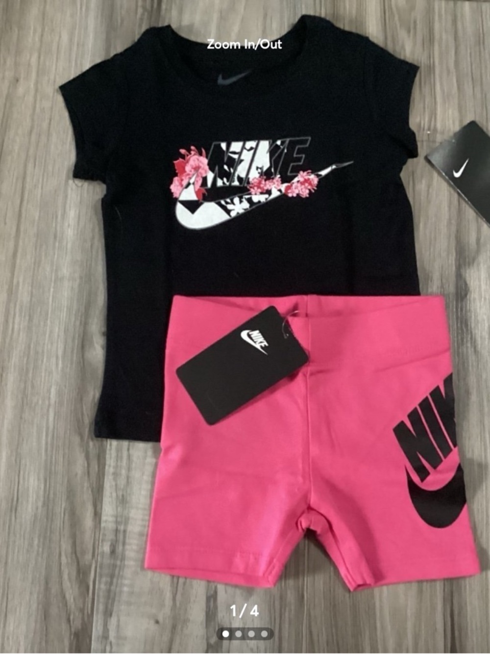 Nike toddler girl Tee & Bike Shorts outfit size 2T(NWT) ~FIRM, NO OFFERS~